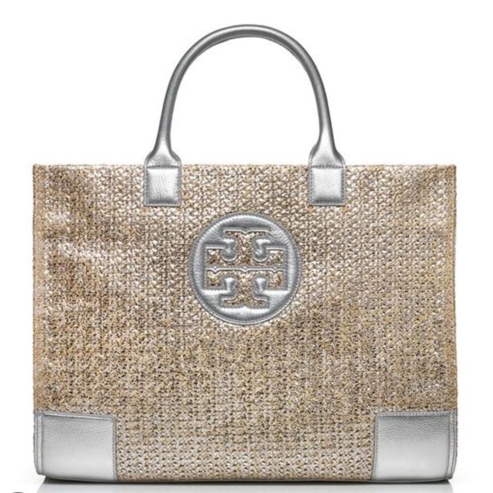 Tory Burch Metallic Ella Tote Bag